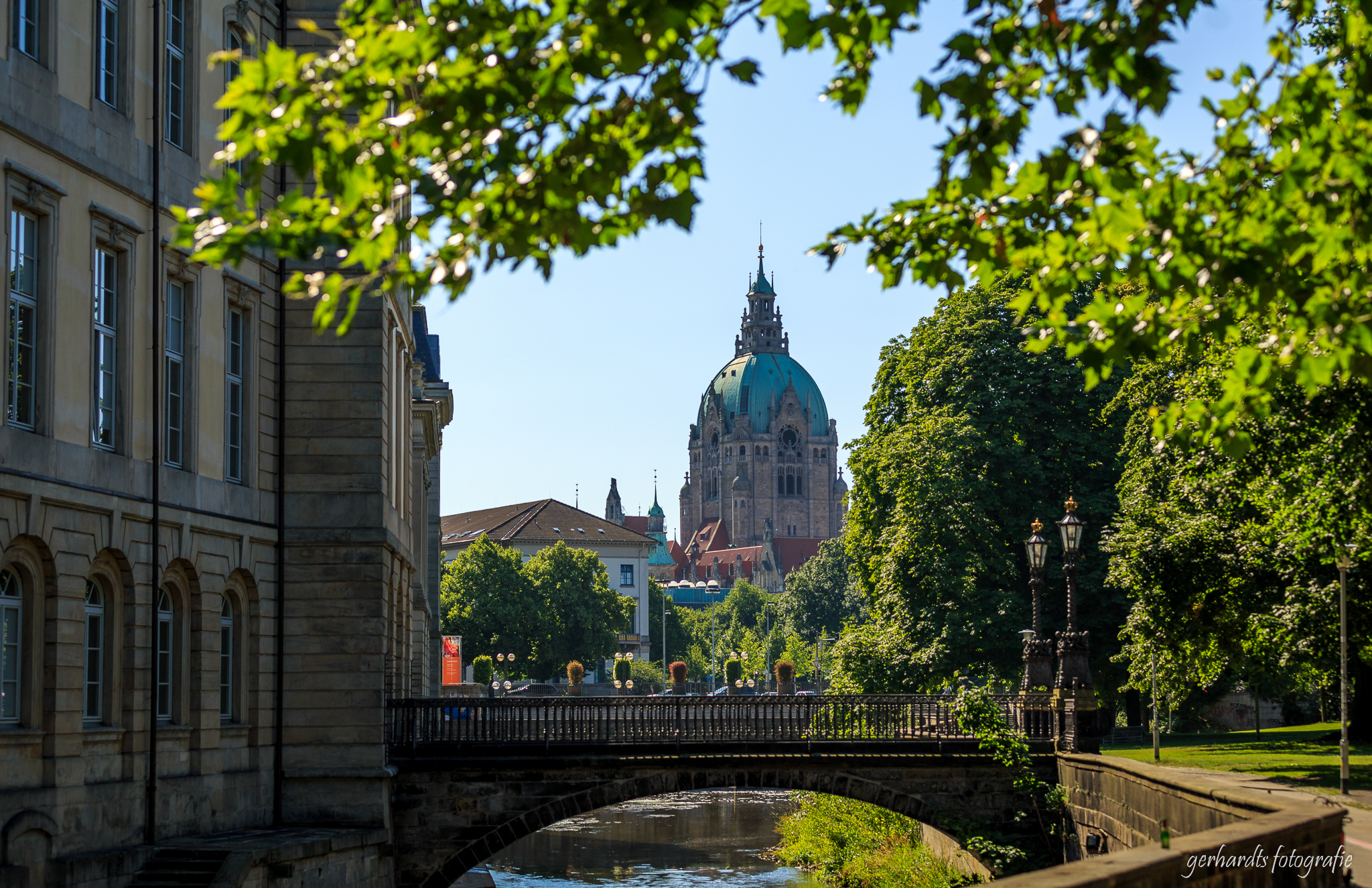 Blick vom Leineschloss zum Neuen Rathaus | Fotograf Hannover