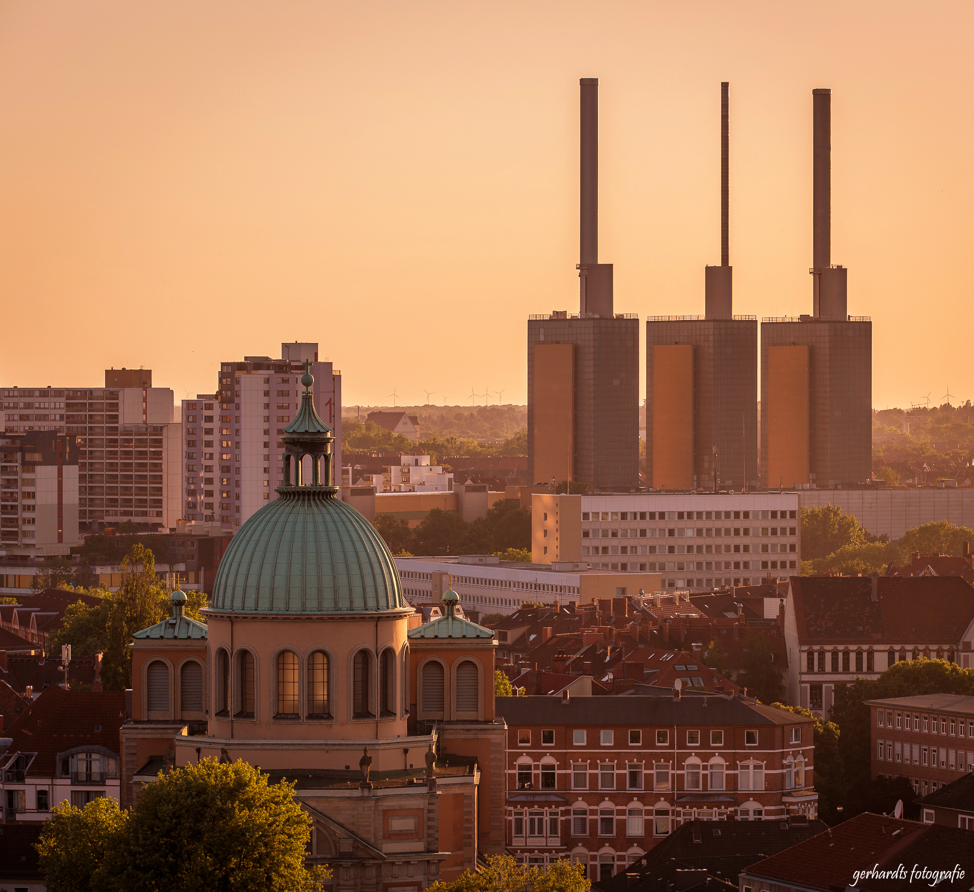 Blick Richtung Calenberger Neustadt vom Turm der Kreuzkirche | Fotograf Hannover