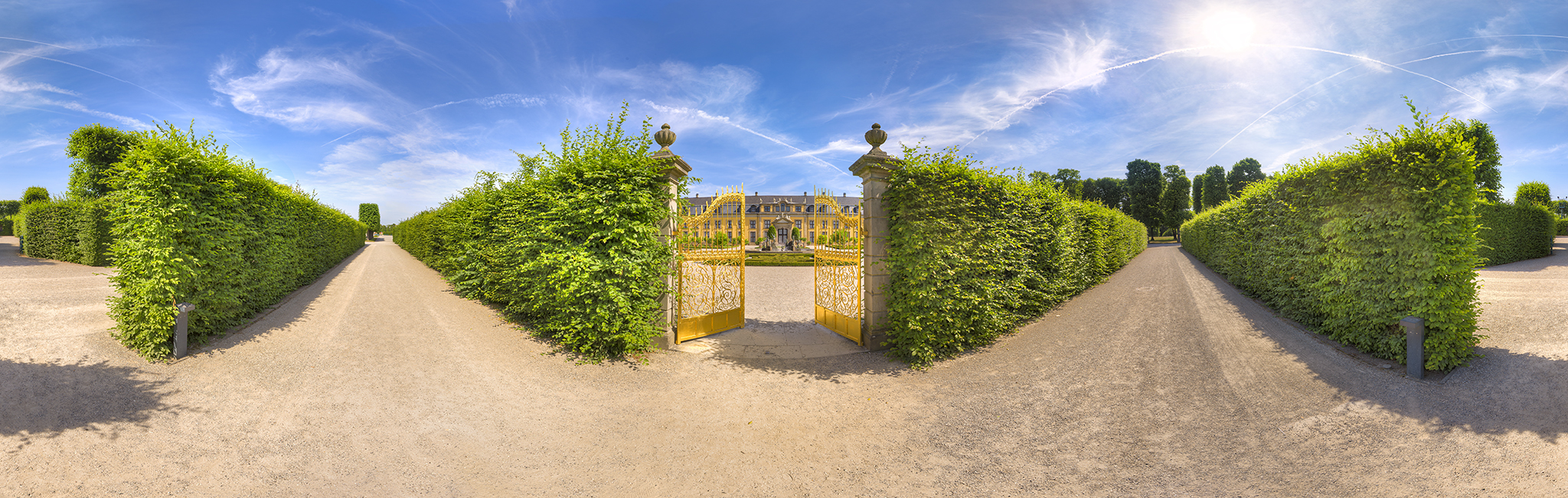 Panorama Foto Herrenhäuser Gärten Hannover Goldenes Tor